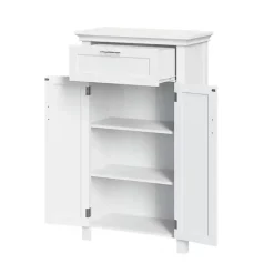 Kirklands Home Two-Door Top Shelf Cabinet White Outlet