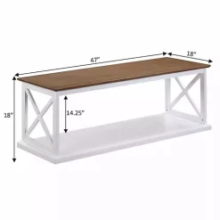 Kirklands Home Two-Tone Double X Sides Coffee Table White Online