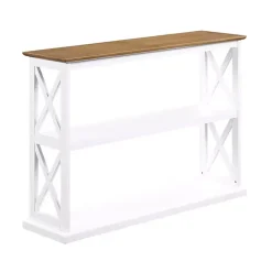 Kirklands Home Two-Tone Double X Sides Console Table White Discount
