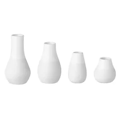 Vases>Kirklands Home Two-Toned Mini Vases, Set of 4 White