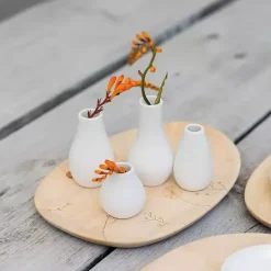Vases>Kirklands Home Two-Toned Mini Vases, Set of 4 White
