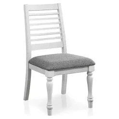 Kirklands Home White Upholstered Claire Dining Chairs, Set of 2 Gray Hot