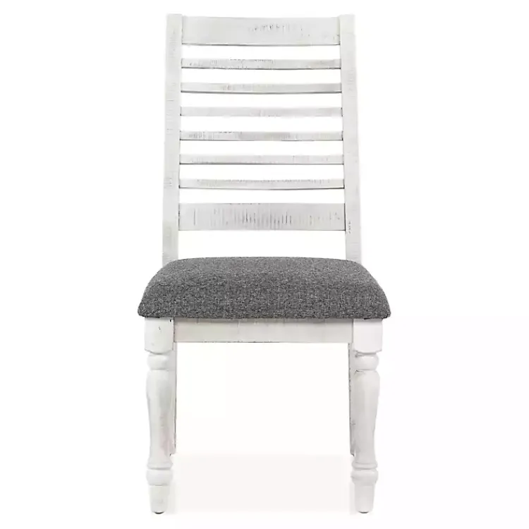 Kirklands Home White Upholstered Claire Dining Chairs, Set of 2 Gray Hot