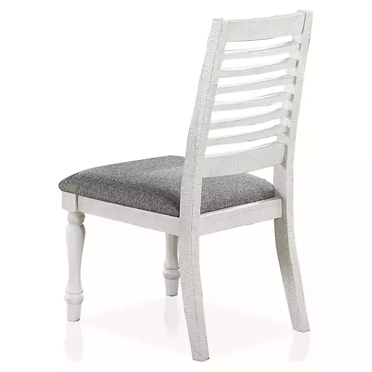 Kirklands Home White Upholstered Claire Dining Chairs, Set of 2 Gray Hot