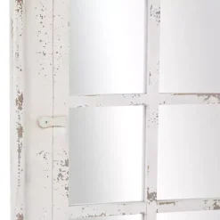 Kirklands Home White Vintage Arched Windowpane Mirror Hot