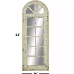 Kirklands Home White Vintage Arched Windowpane Mirror Hot