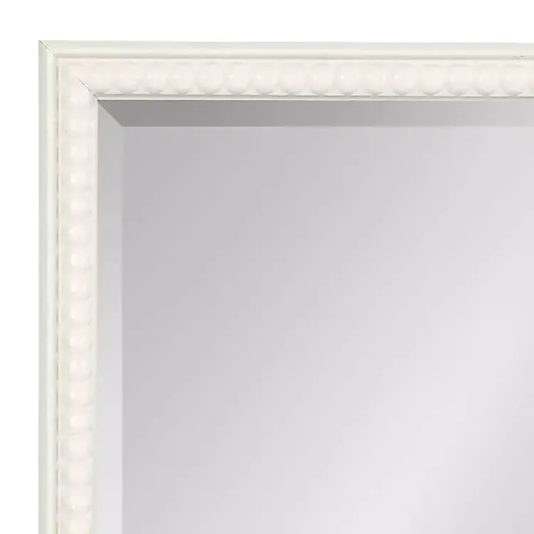 Kirklands Home White Vintage Beaded Wall Mirror, 36 in. Best