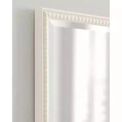 Kirklands Home White Vintage Beaded Wall Mirror, 36 in. Best