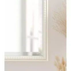 Kirklands Home White Vintage Beaded Wall Mirror, 36 in. Best