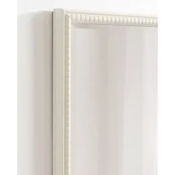 Kirklands Home White Vintage Beaded Wall Mirror, 30 in. Clearance