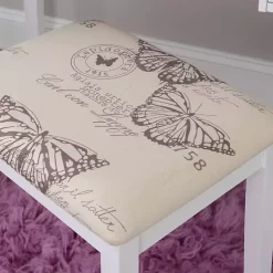 Kirklands Home Virginia Butterfly 2-pc. Vanity Set White Outlet