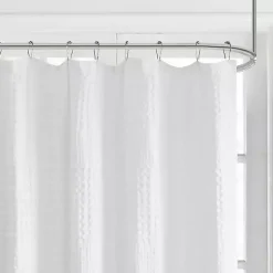 Kirklands Home Waffle Cotton Shower Curtain White Sale