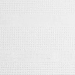 Kirklands Home Waffle Cotton Shower Curtain White Sale