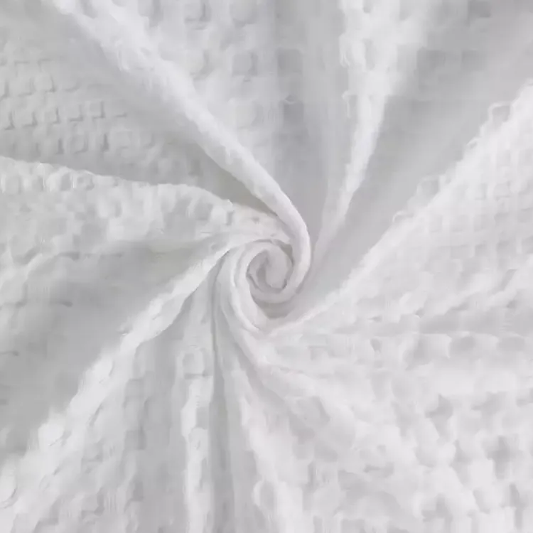 Kirklands Home Waffle Cotton Shower Curtain White Sale