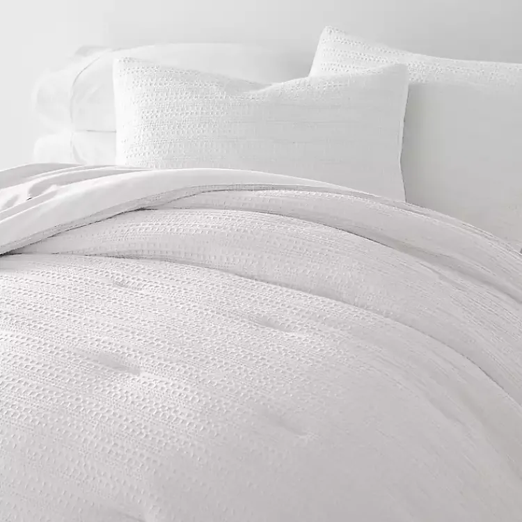Kirklands Home Waffle Ultra-Soft 3-pc. King Comforter Set White Hot