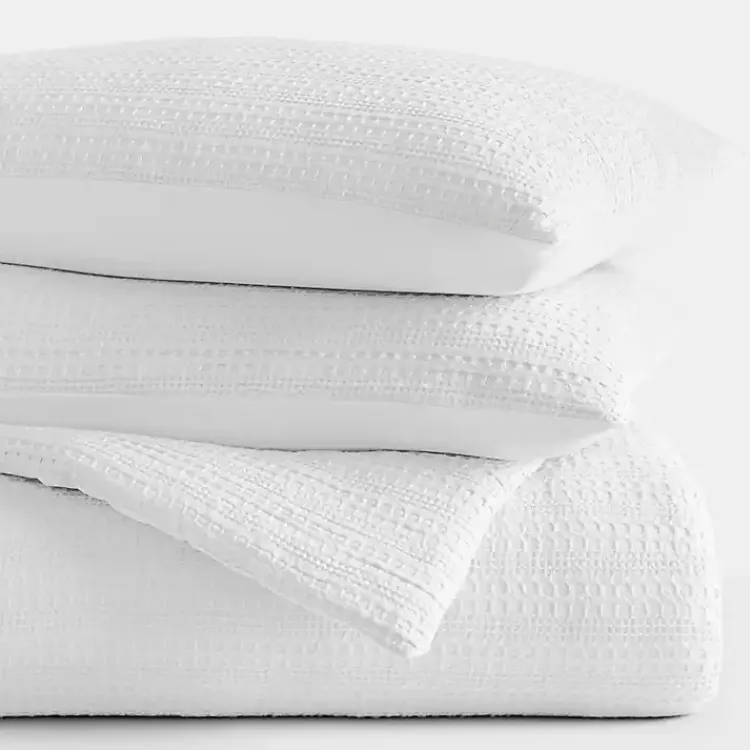 Kirklands Home Waffle Ultra-Soft 3-pc. King Comforter Set White Hot