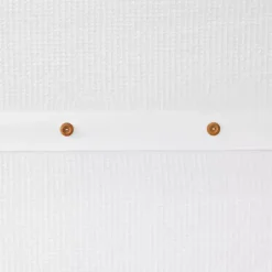 Kirklands Home Waffle Weave Cotton Shower Curtain White New