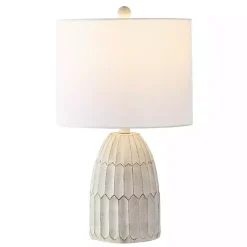 Kirklands Home Weathered Geometric Table Lamp White Sale