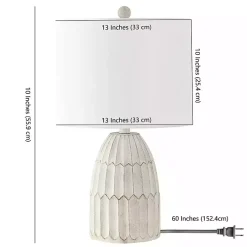 Kirklands Home Weathered Geometric Table Lamp White Sale