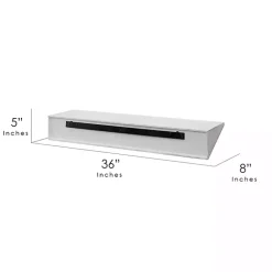 Kirklands Home White Wedge Wood Large Floating Shelf