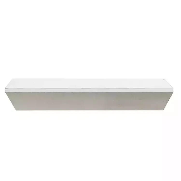 Kirklands Home White Wedge Wood Small Floating Shelf Sale