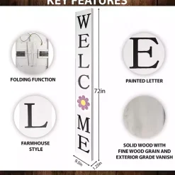 Kirklands Home Welcome Spring Porch Board White Outlet