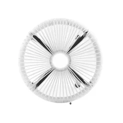 Kirklands Home Wicker and Glass Top Outdoor Side Table White Outlet