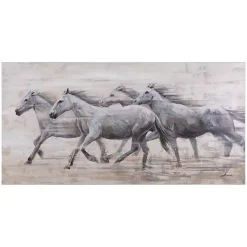 Kirklands Home Wild Horses Canvas Art Print White Best