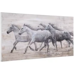 Kirklands Home Wild Horses Canvas Art Print White Best