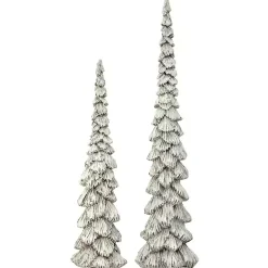 Christmas Decorations>Kirklands Home Winter Forest Trees, Set of 2 White