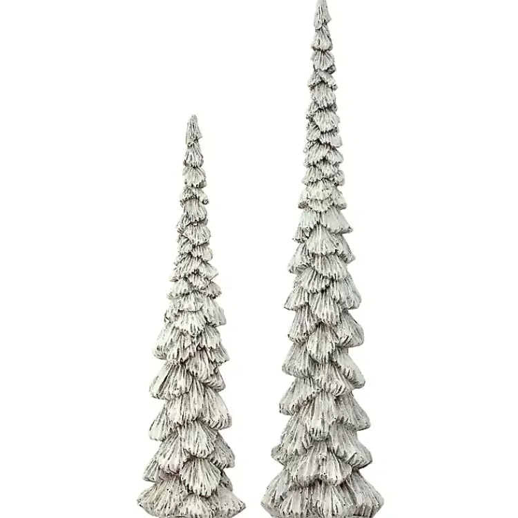 Christmas Decorations>Kirklands Home Winter Forest Trees, Set of 2 White