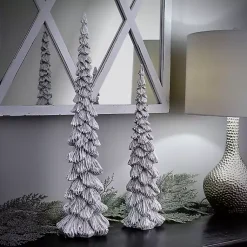 Christmas Decorations>Kirklands Home Winter Forest Trees, Set of 2 White
