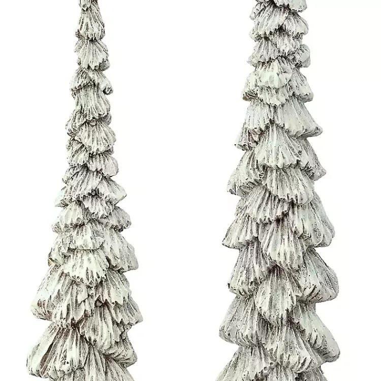 Christmas Decorations>Kirklands Home Winter Forest Trees, Set of 2 White