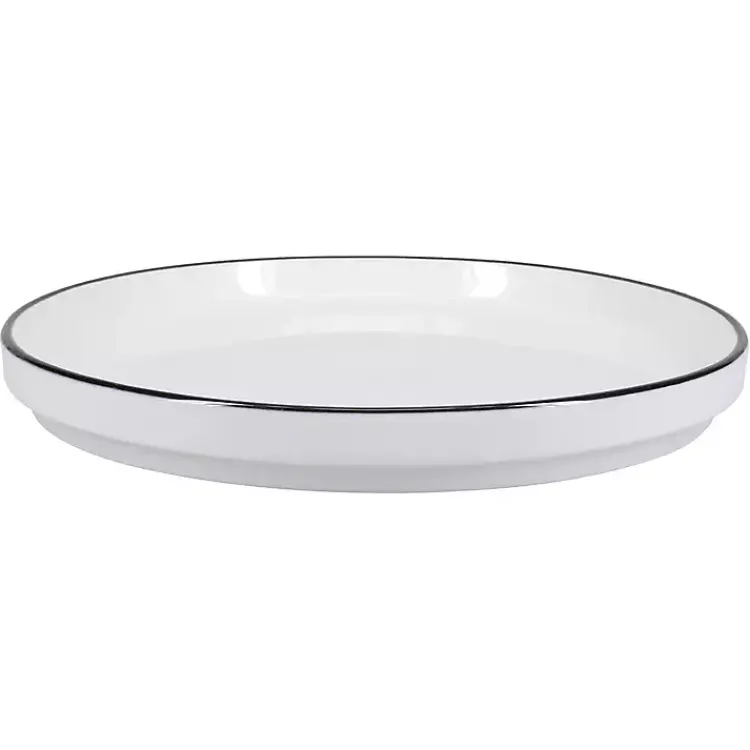 Kirklands Home with Black Rims 16-pc. Dinnerware Set White Hot
