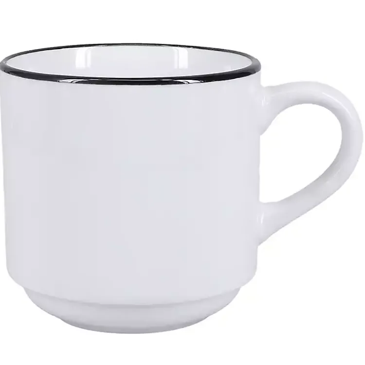 Kirklands Home with Black Rims 16-pc. Dinnerware Set White Hot
