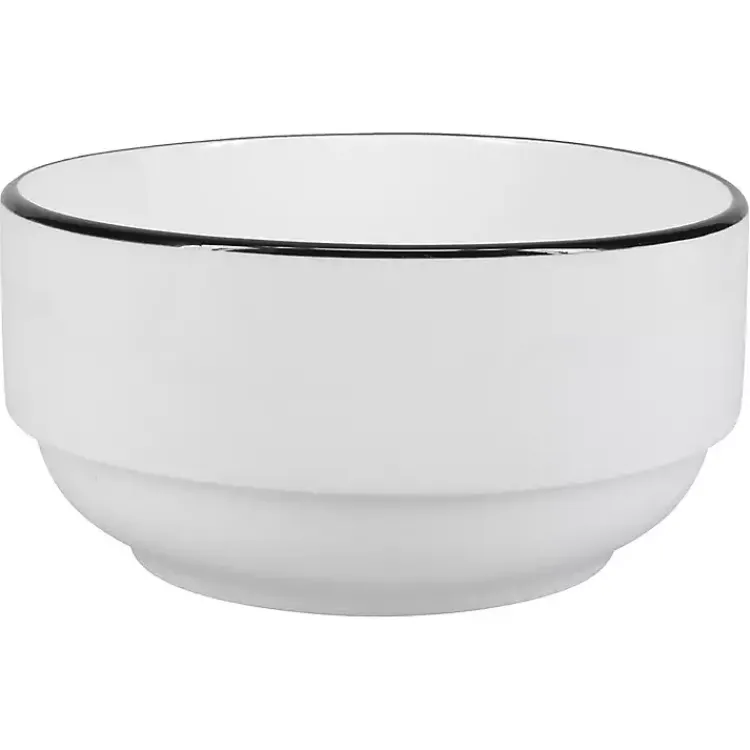Kirklands Home with Black Rims 16-pc. Dinnerware Set White Hot