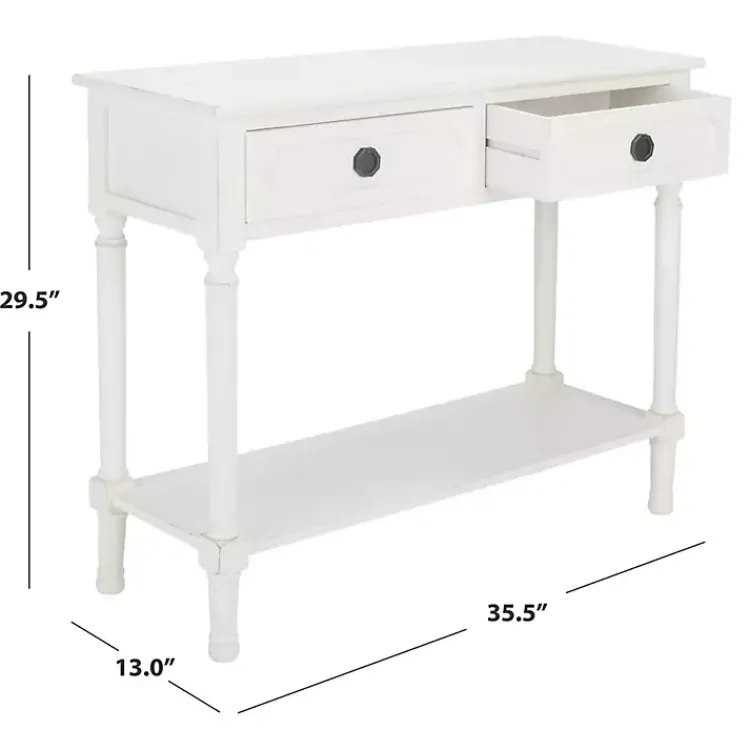 Kirklands Home Wood Allura Console Table White Clearance
