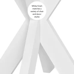 Kirklands Home Wood and Glass Top X-Base Accent Table White Online