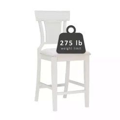 Kirklands Home Wood and Rattan Upholstered Counter Stool White Best