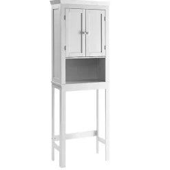 Kirklands Home Wood Bathroom Storage Cabinet White New