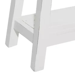 Kirklands Home Wood Bench with Slatted Wood Base White Outlet