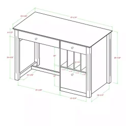 Kirklands Home Wood Computer Desk White