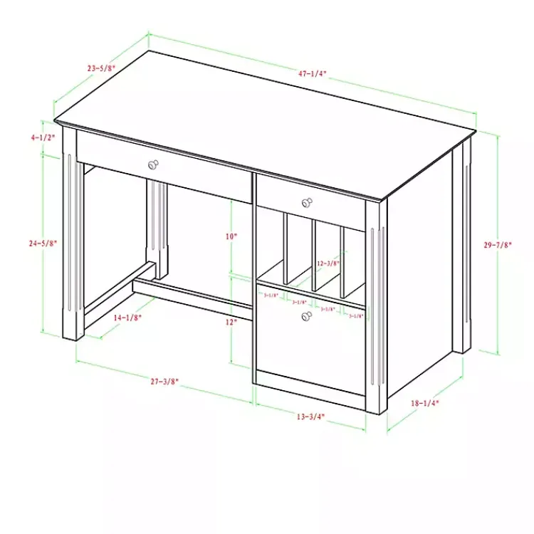 Kirklands Home Wood Computer Desk White
