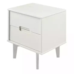 Kirklands Home Wood Cut-Out Handle Nightstand White Clearance