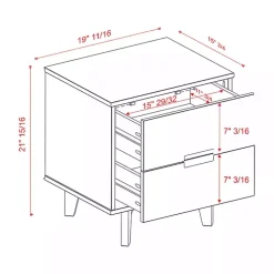 Kirklands Home Wood Cut-Out Handle Nightstand White Clearance