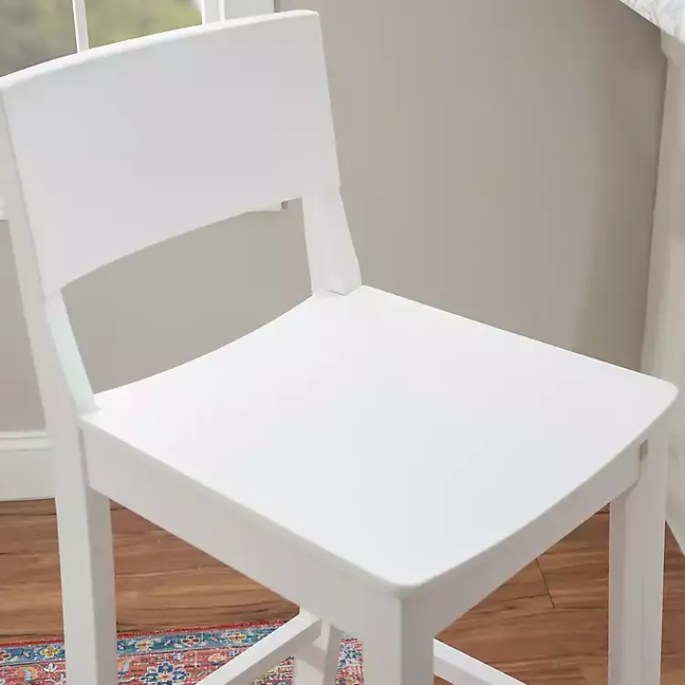 Kirklands Home Wood Devin Bar Stools, Set of 2 White