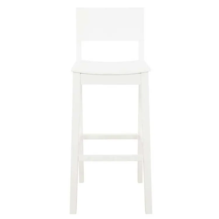 Kirklands Home Wood Devin Bar Stools, Set of 2 White