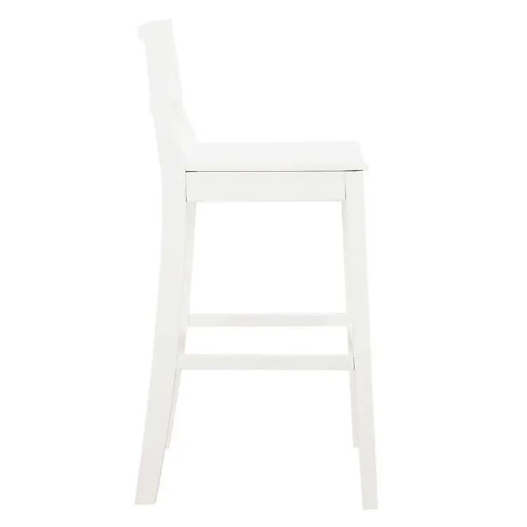 Kirklands Home Wood Devin Bar Stools, Set of 2 White
