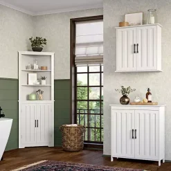 Kirklands Home Wood 2-Door Corner Storage Cabinet White Clearance