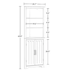 Kirklands Home Wood 2-Door Corner Storage Cabinet White Clearance